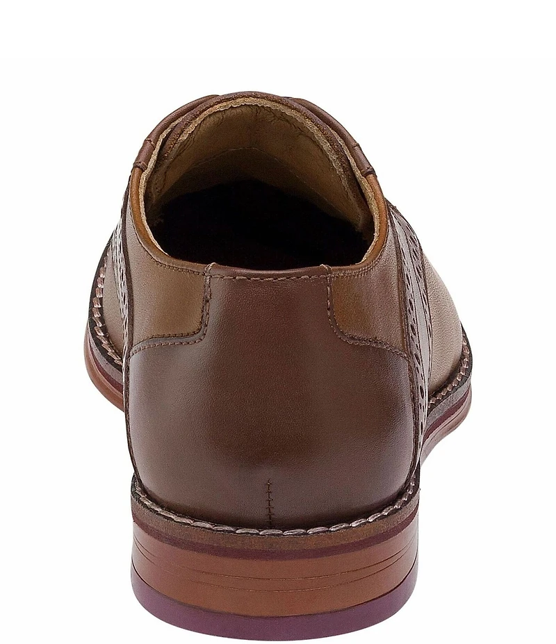 Johnston & Murphy Boys' Conard Leather Saddle Brogue Detail Oxfords (Youth)