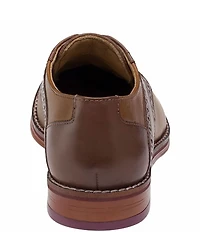 Johnston & Murphy Boys' Conard Leather Saddle Brogue Detail Oxfords (Youth)