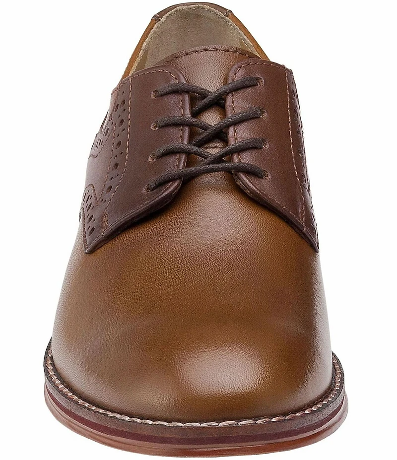 Johnston & Murphy Boys' Conard Leather Saddle Brogue Detail Oxfords (Youth)