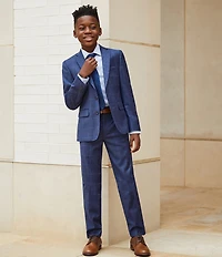 Johnston & Murphy Boys' Conard Leather Saddle Brogue Detail Oxfords (Youth)