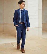 Johnston & Murphy Boys' Conard Leather Saddle Brogue Detail Oxfords (Youth)