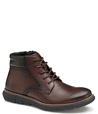 Johnston & Murphy Boys' Holden Leather Plain Toe Lace Up Boots (Youth)
