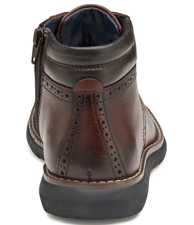 Johnston & Murphy Boys' Holden Leather Plain Toe Lace Up Boots (Youth)