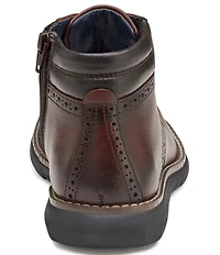 Johnston & Murphy Boys' Holden Leather Plain Toe Lace Up Boots (Youth)
