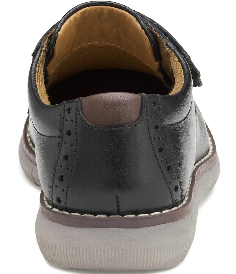 Johnston & Murphy Boys' Holden Leather Alternative Closure Brogue Detail Oxfords (Toddler)