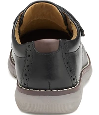 Johnston & Murphy Boys' Holden Leather Alternative Closure Brogue Detail Oxfords (Toddler)
