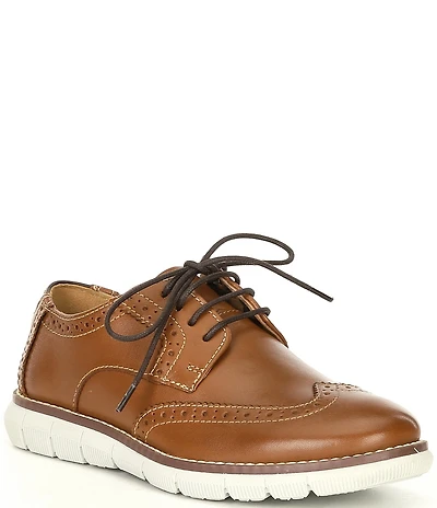 Johnston & Murphy Boys' Holden Leather Lace Up Wingtip Oxfords (Youth)
