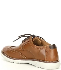 Johnston & Murphy Boys' Holden Leather Lace Up Wingtip Oxfords (Youth)