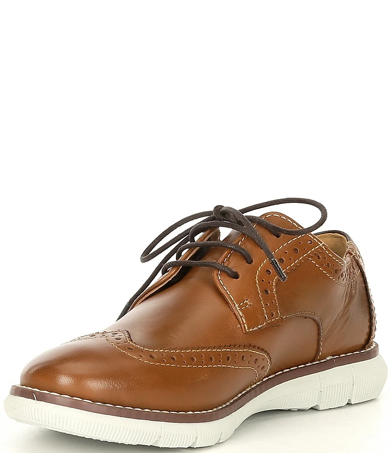 Johnston & Murphy Boys' Holden Leather Lace Up Wingtip Oxfords (Youth)