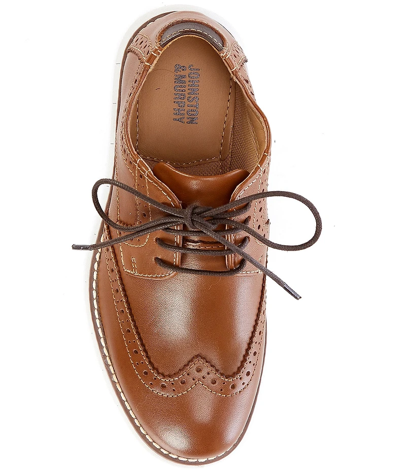 Johnston & Murphy Boys' Holden Leather Lace Up Wingtip Oxfords (Youth)