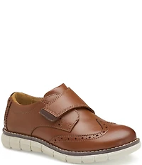 Johnston & Murphy Boys' Holden Leather Alternative Closure Wingtip Oxfords (Toddler)