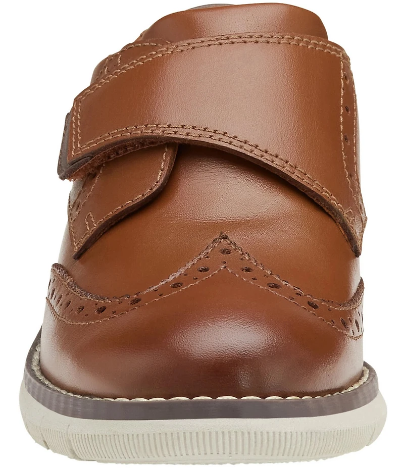 Johnston & Murphy Boys' Holden Leather Alternative Closure Wingtip Oxfords (Toddler)