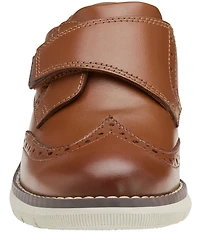 Johnston & Murphy Boys' Holden Leather Alternative Closure Wingtip Oxfords (Toddler)