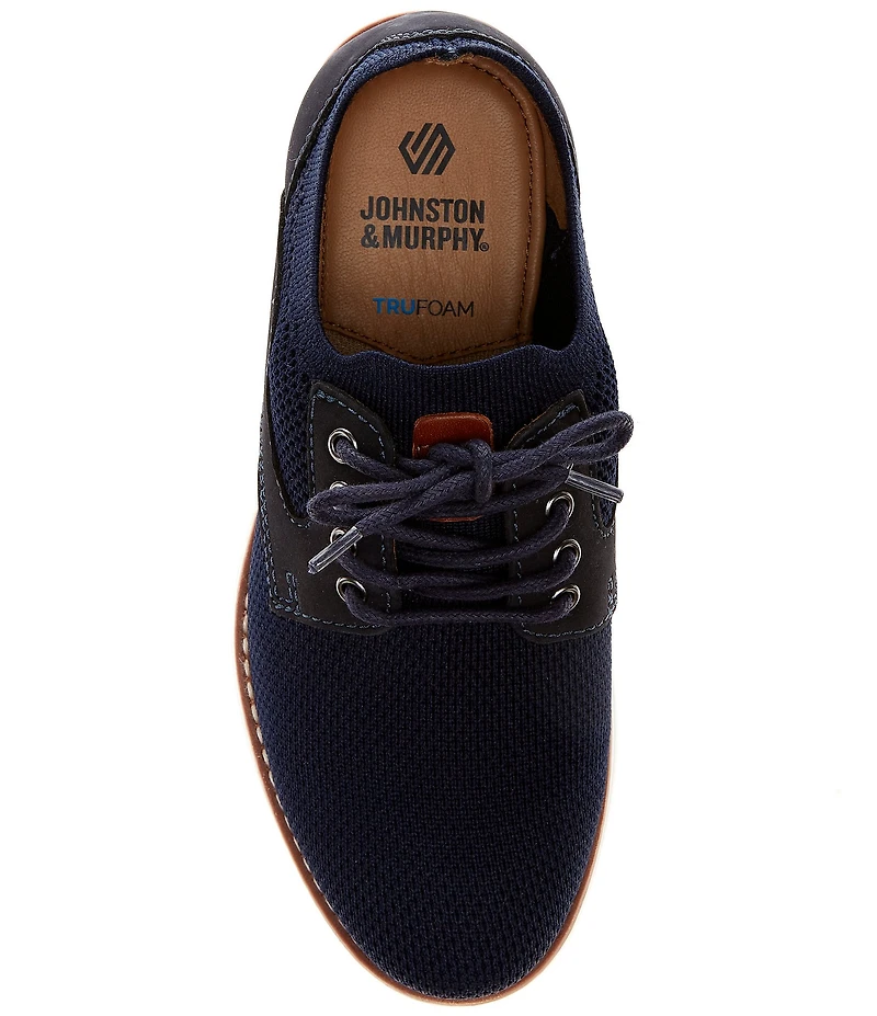 Johnston & Murphy Boys' Upton Knit Plain Toe Lace Up Oxfords (Youth)