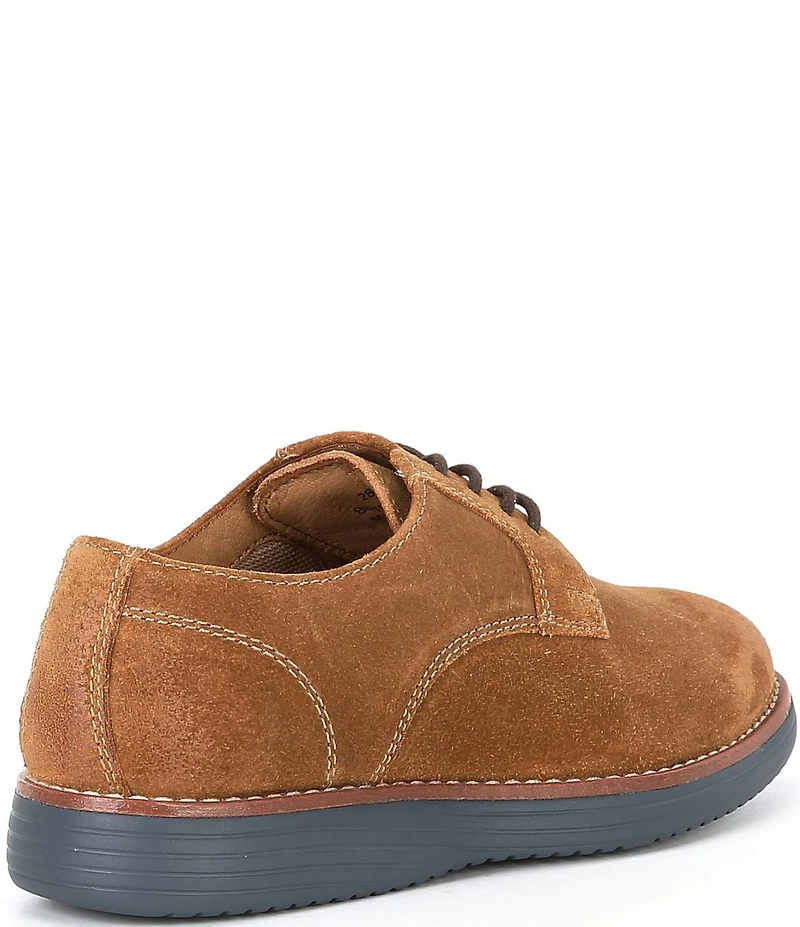 Johnston & Murphy Boys' Upton Suede Plain Toe Lace Up Oxfords (Youth)
