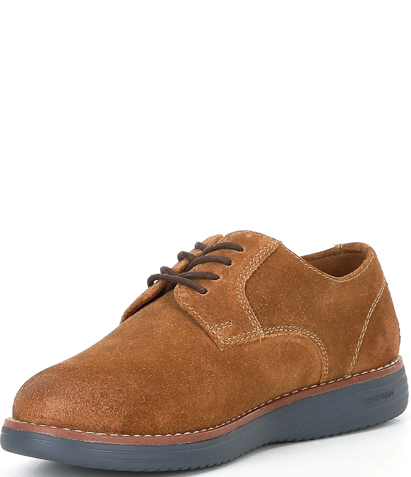 Johnston & Murphy Boys' Upton Suede Plain Toe Lace Up Oxfords (Youth)