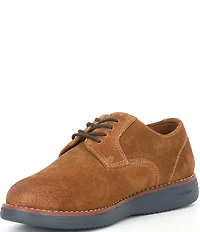 Johnston & Murphy Boys' Upton Suede Plain Toe Lace Up Oxfords (Youth)