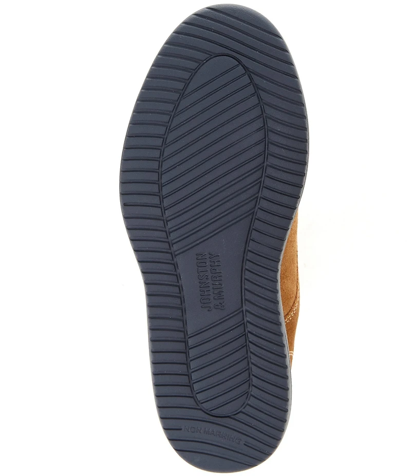 Johnston & Murphy Boys' Upton Suede Plain Toe Lace Up Oxfords (Youth)