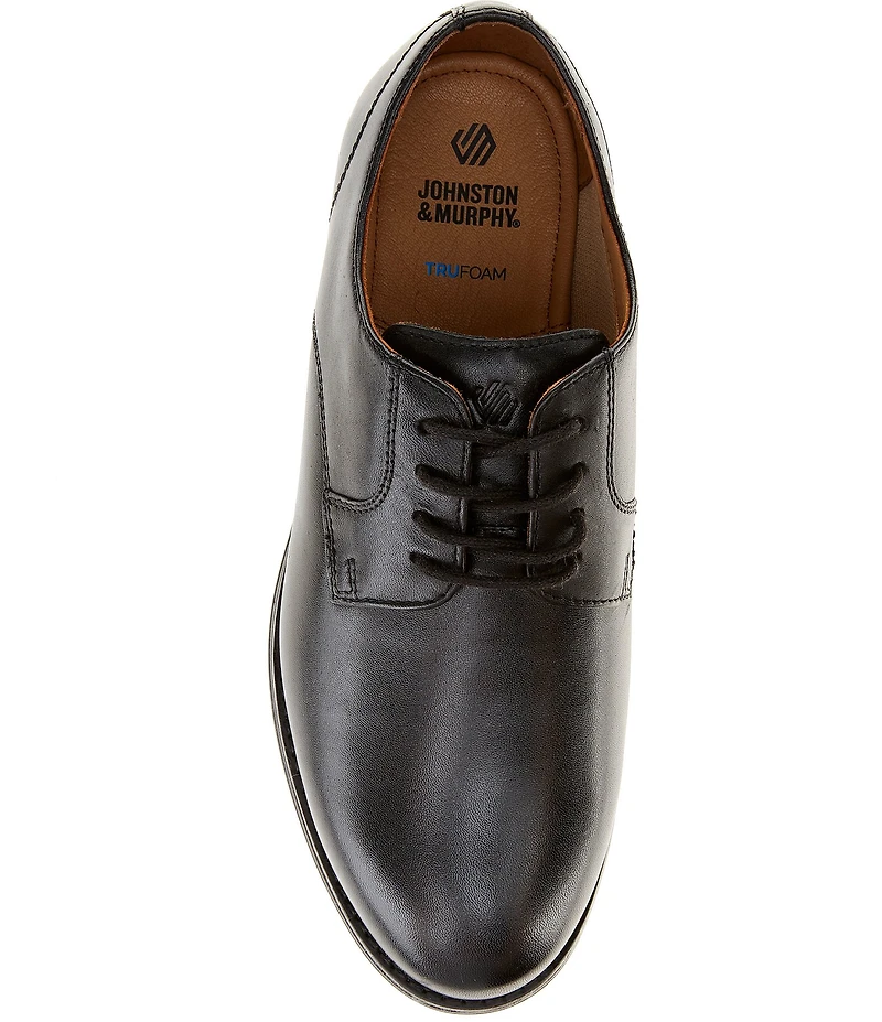 Johnston & Murphy Boys' Upton Plain Toe Leather Lace Up Oxfords (Youth)