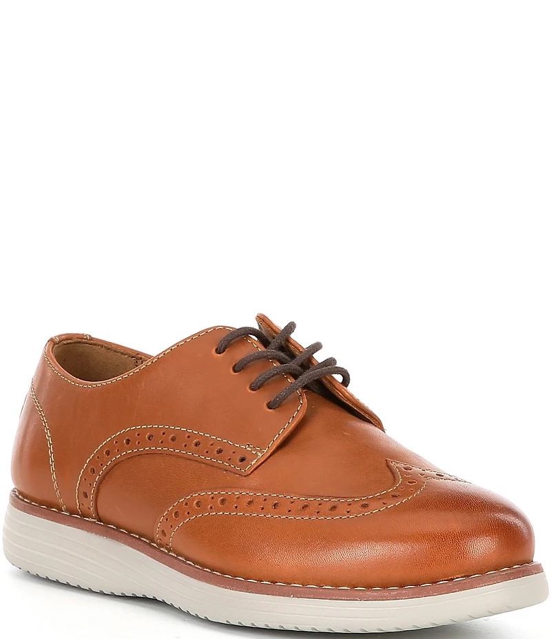Johnston & Murphy Boys' Upton Leather Lace Up Wingtip Oxfords (Youth)
