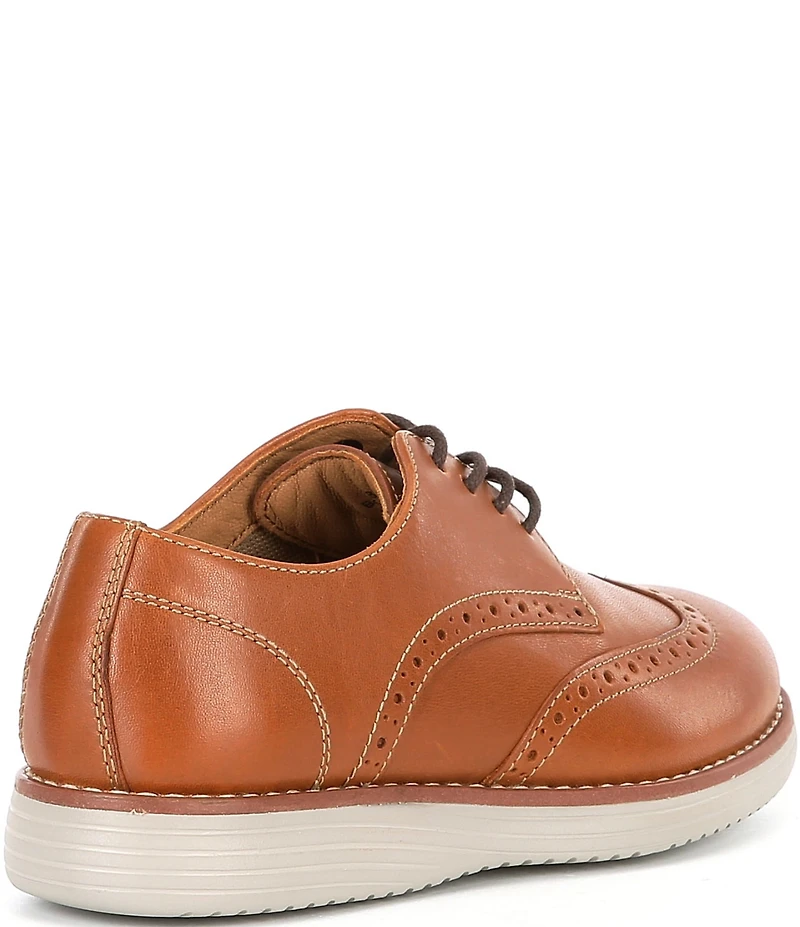 Johnston & Murphy Boys' Upton Leather Lace Up Wingtip Oxfords (Youth)
