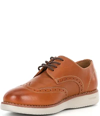 Johnston & Murphy Boys' Upton Leather Lace Up Wingtip Oxfords (Youth)