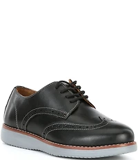 Johnston & Murphy Boys' Upton Leather Lace Up Wingtip Oxfords (Youth)