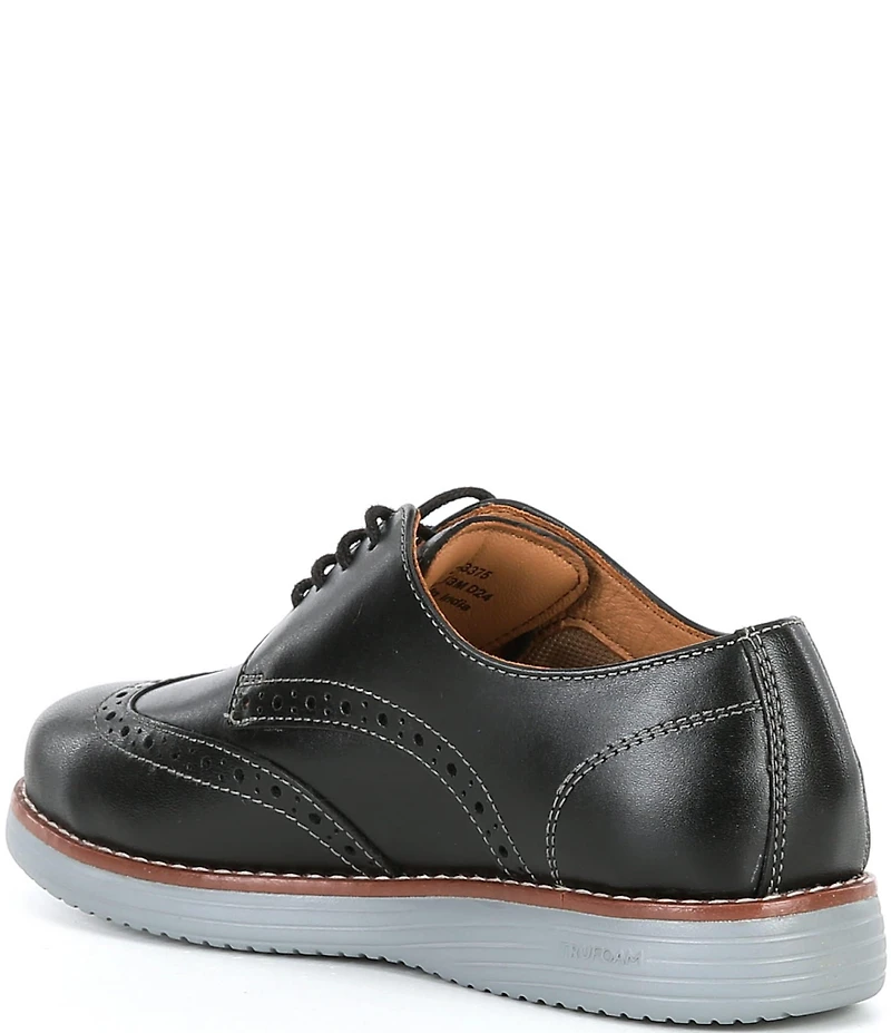 Johnston & Murphy Boys' Upton Leather Lace Up Wingtip Oxfords (Youth)
