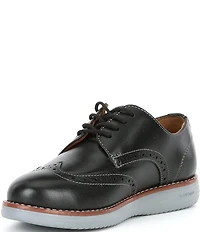 Johnston & Murphy Boys' Upton Leather Lace Up Wingtip Oxfords (Youth)