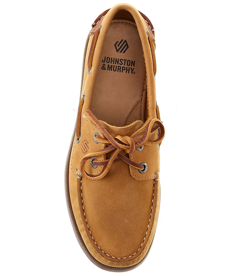 Johnston & Murphy Boys' Zeke Leather Boat Shoes (Toddler)