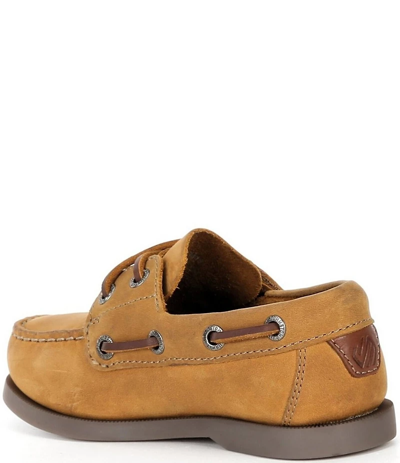 Johnston & Murphy Boys' Zeke Leather Alternative Closure Boat Shoes (Toddler)