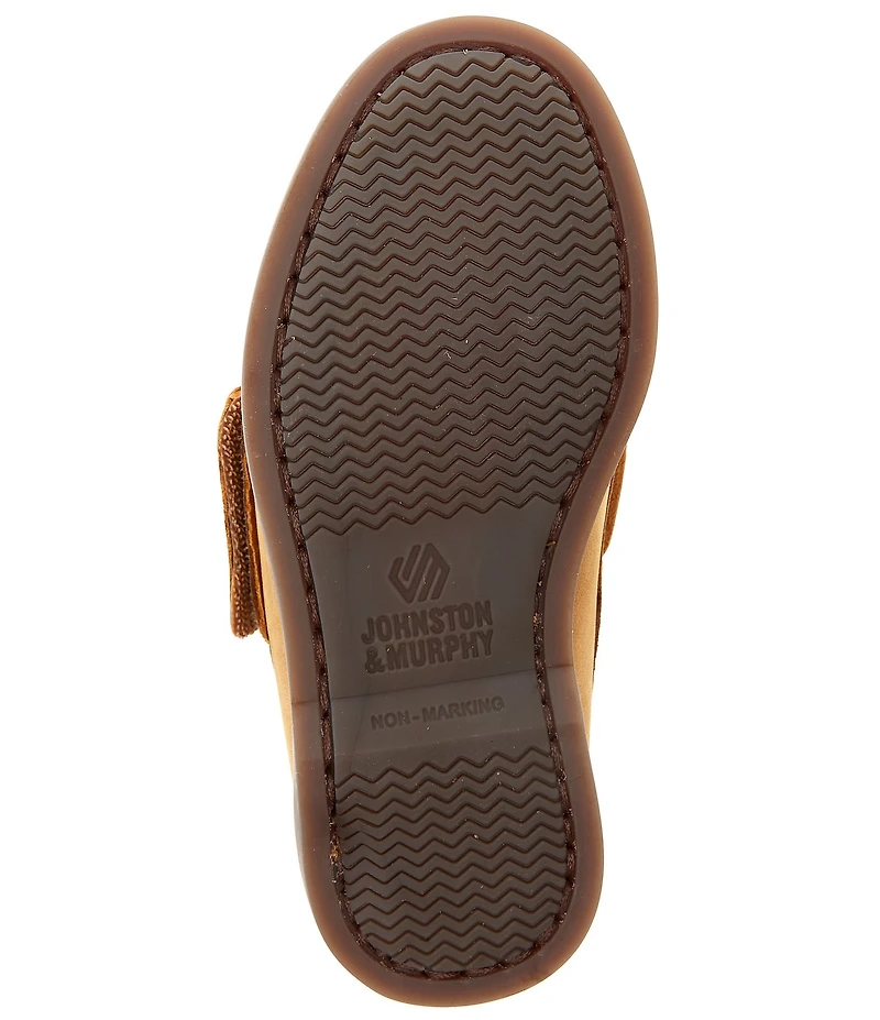 Johnston & Murphy Boys' Zeke Leather Alternative Closure Boat Shoes (Toddler)