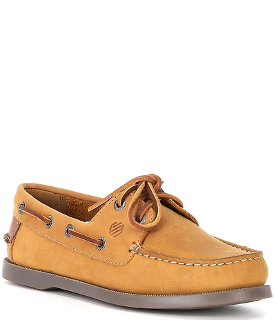 Johnston & Murphy Boys' Zeke Leather Boat Shoes (Youth)