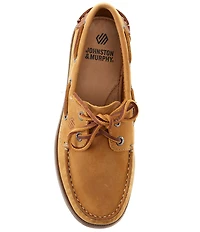 Johnston & Murphy Boys' Zeke Leather Boat Shoes (Youth)