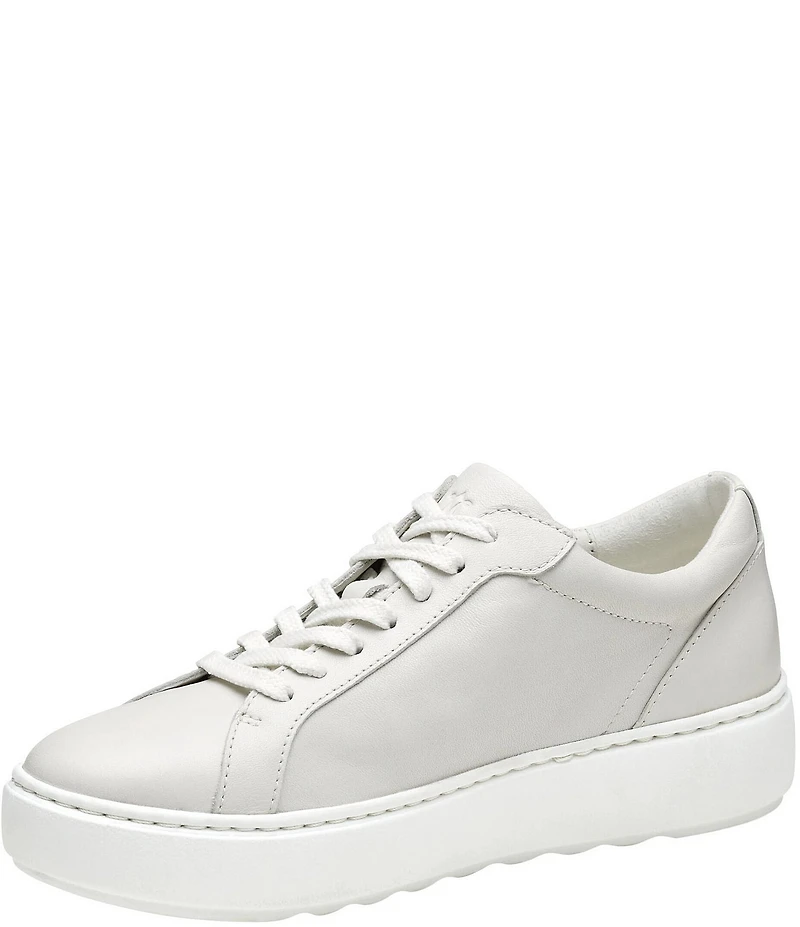 Johnston & Murphy Cammie Lace Up Leather Platform Sneakers