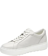Johnston & Murphy Cammie Lace Up Leather Platform Sneakers