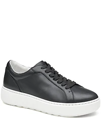 Johnston & Murphy Cammie Lace Up Leather Platform Sneakers