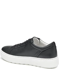 Johnston & Murphy Cammie Lace Up Leather Platform Sneakers