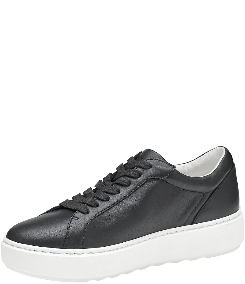 Johnston & Murphy Cammie Lace Up Leather Platform Sneakers