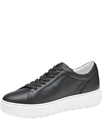 Johnston & Murphy Cammie Lace Up Leather Platform Sneakers