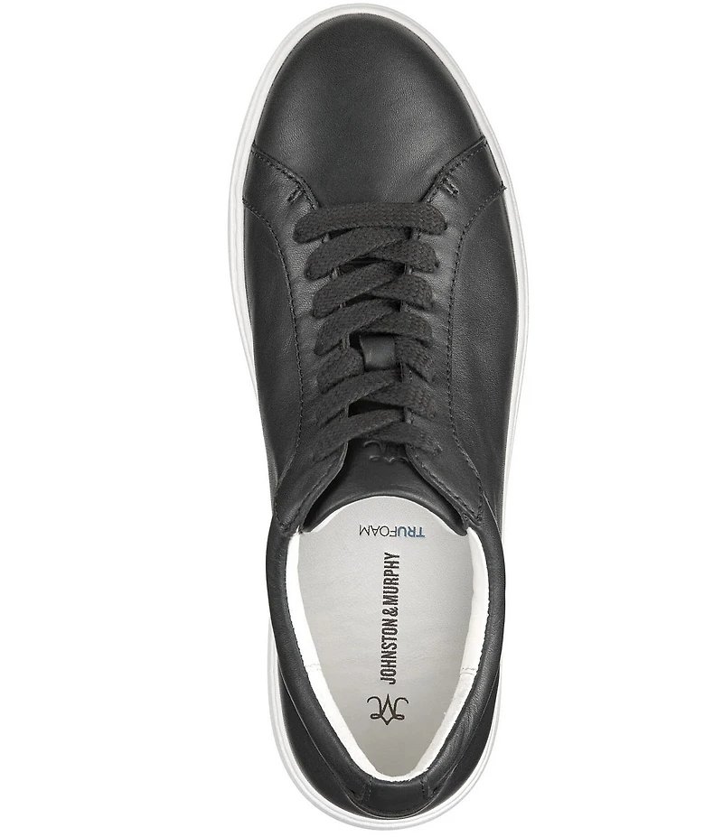 Johnston & Murphy Cammie Lace Up Leather Platform Sneakers