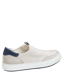Johnston & Murphy Collection Men's Anson Perforated Sheepskin Stretch Lace-to-Toe Sneakers