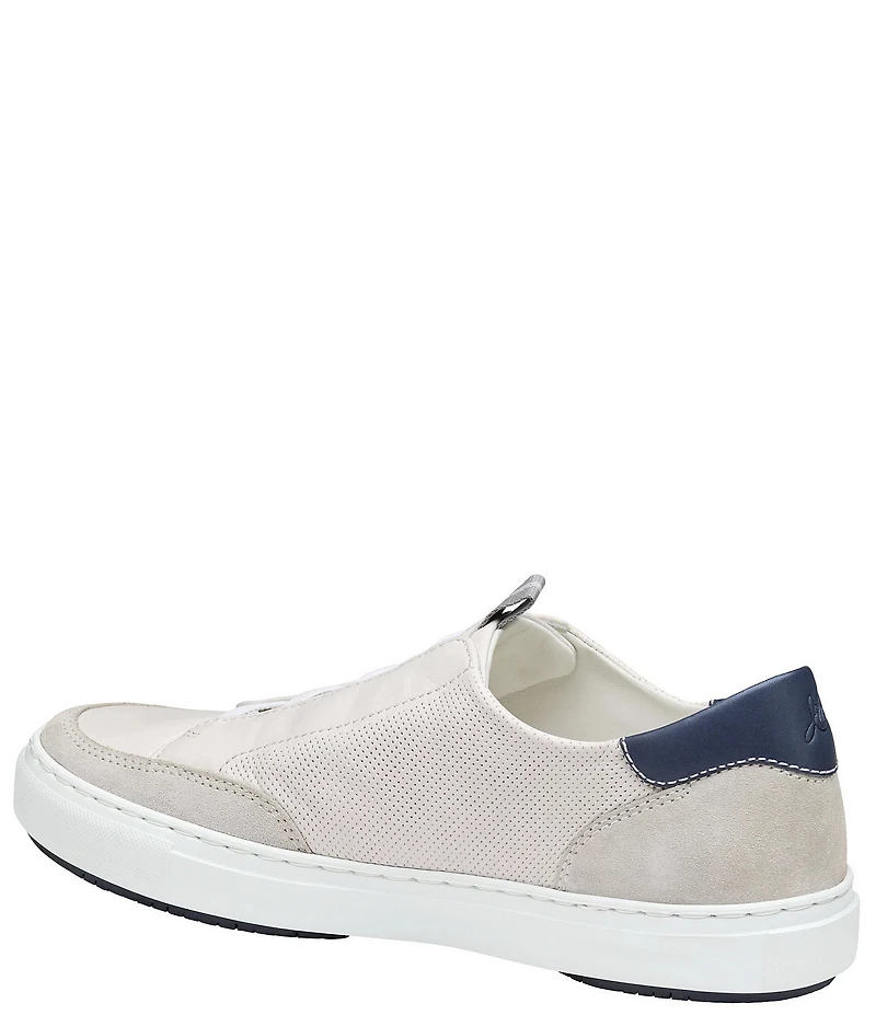 Johnston & Murphy Collection Men's Anson Perforated Sheepskin Stretch Lace-to-Toe Sneakers