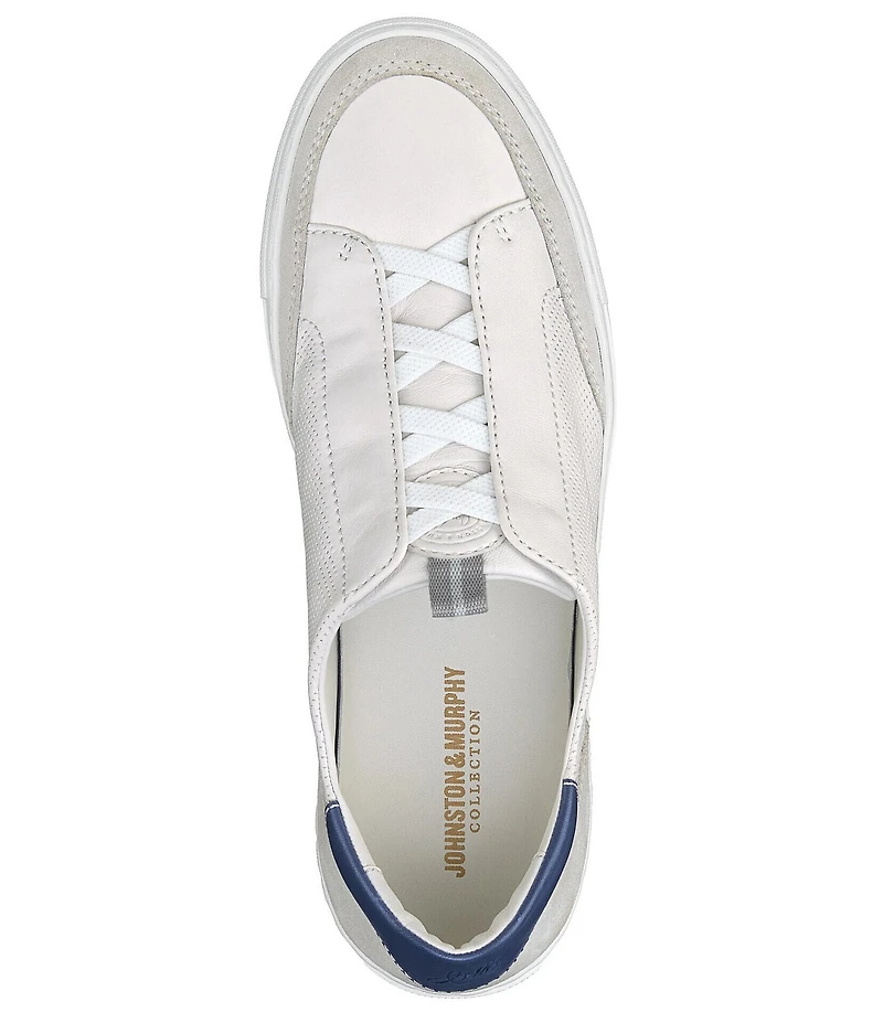 Johnston & Murphy Collection Men's Anson Perforated Sheepskin Stretch Lace-to-Toe Sneakers