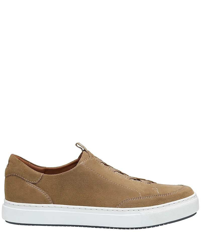 Johnston & Murphy Collection Men's Anson Water-Resistant Suede Stretch Lace-to-Toe Sneakers