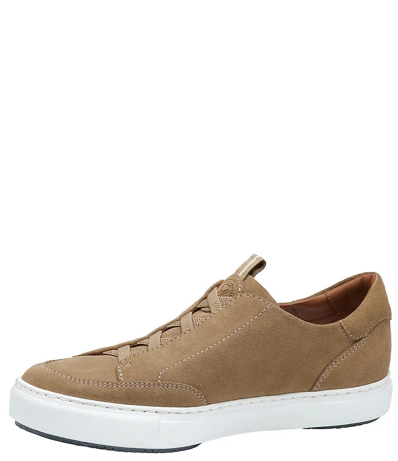 Johnston & Murphy Collection Men's Anson Water-Resistant Suede Stretch Lace-to-Toe Sneakers