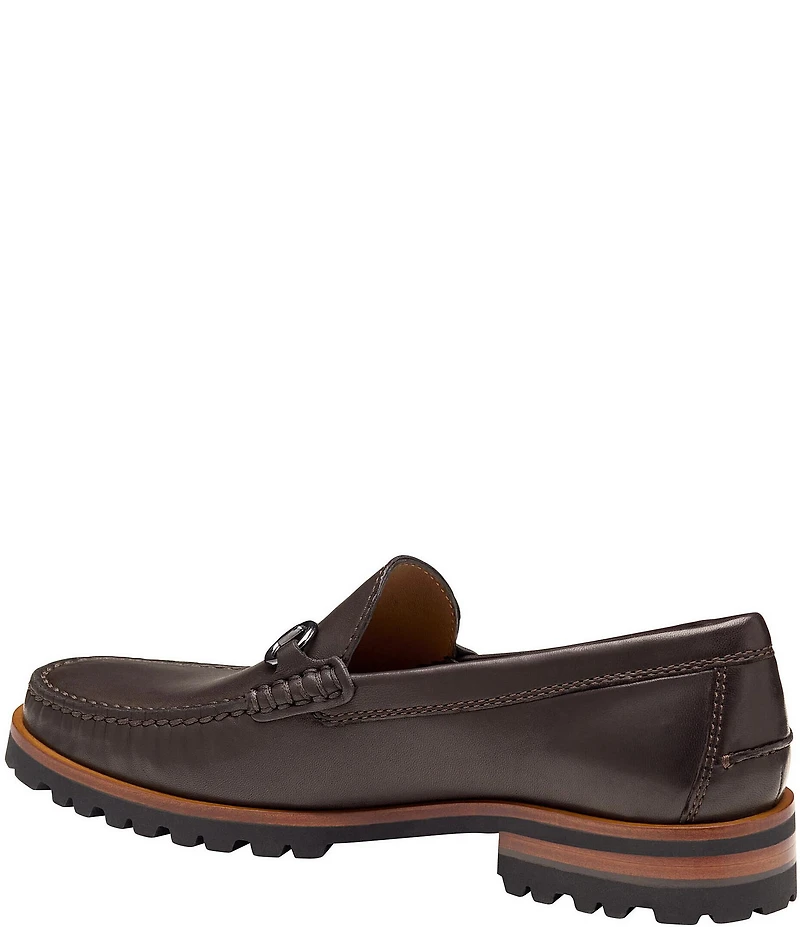 Johnston & Murphy Collection Men's Baldwin Leather Lug Bit Buckle Loafer