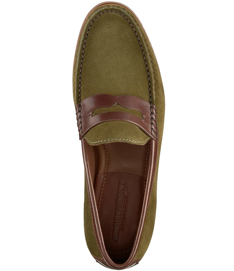 Johnston & Murphy Collection Mens Baldwin Suede Penny Loafers