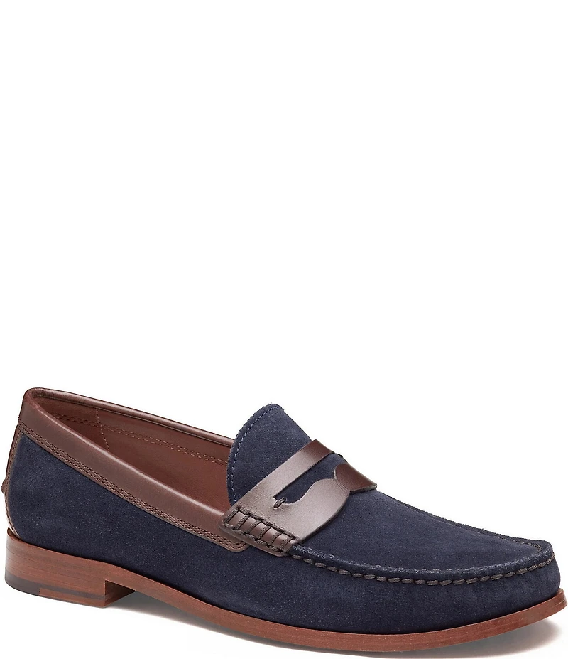 Johnston & Murphy Collection Mens Baldwin Suede Penny Loafers