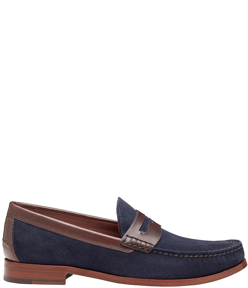 Johnston & Murphy Collection Mens Baldwin Suede Penny Loafers